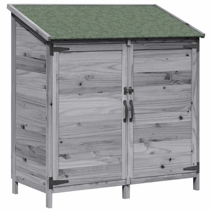 Gartenschuppen Grau 106 x 56 x 113,5 cm Massivholz aus Fichte