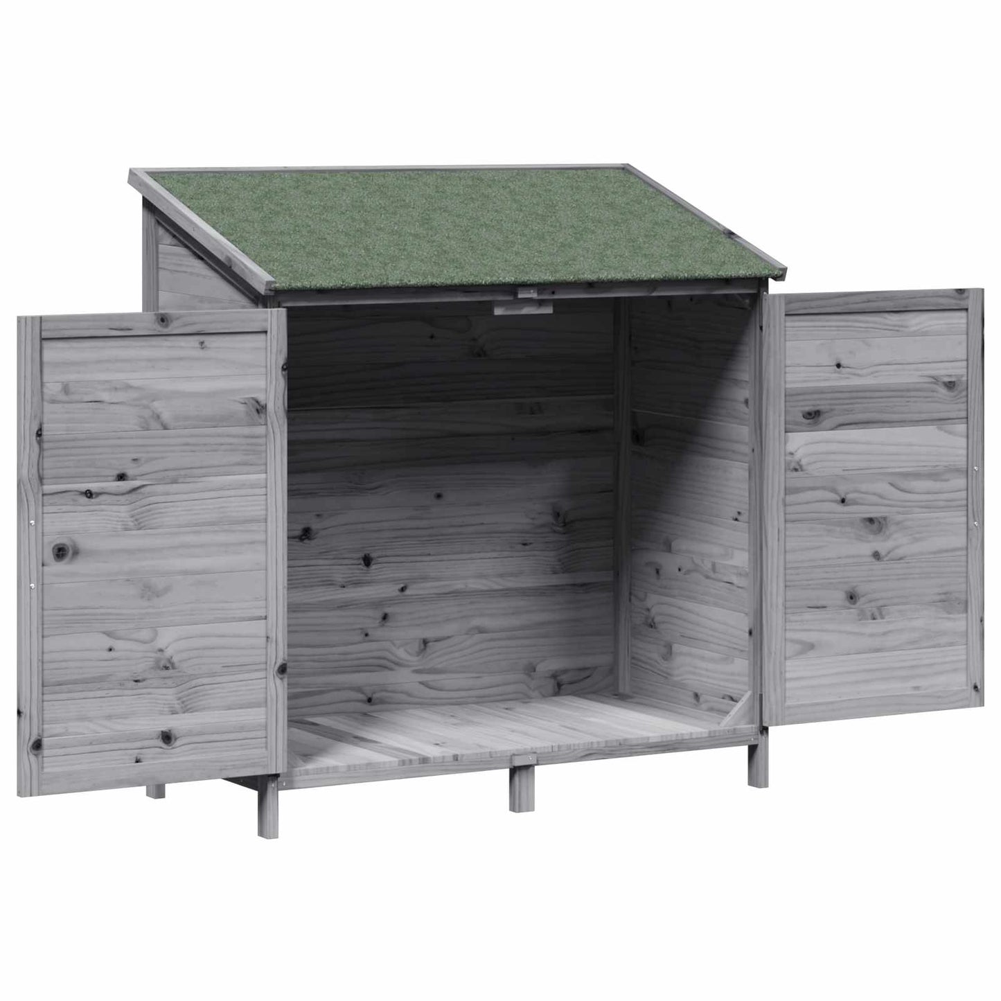 Gartenschuppen Grau 106,5 x 56 x 113,5 cm Massivholz aus Fichte