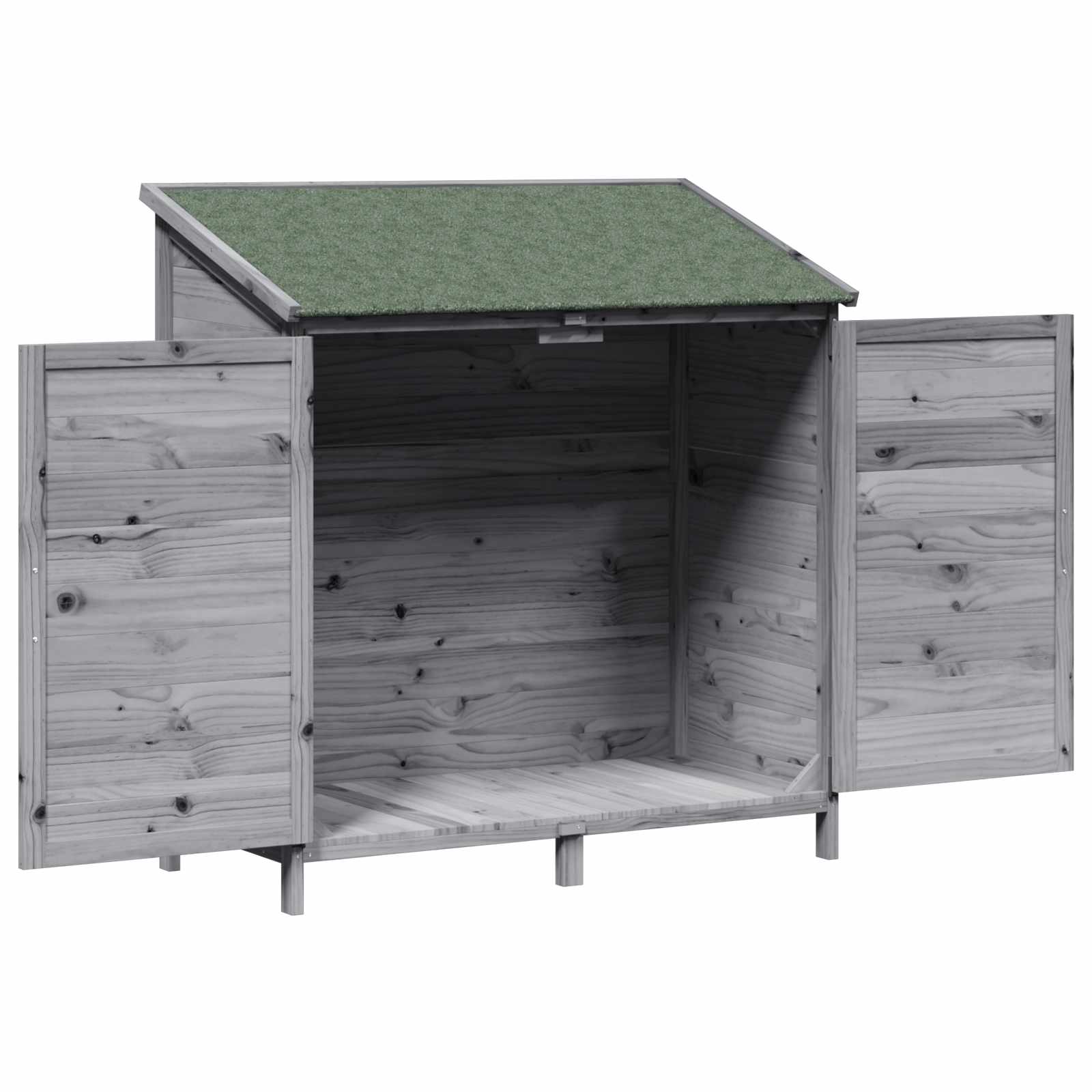 Gartenschuppen Grau 106,5 x 56 x 113,5 cm Massivholz aus Fichte