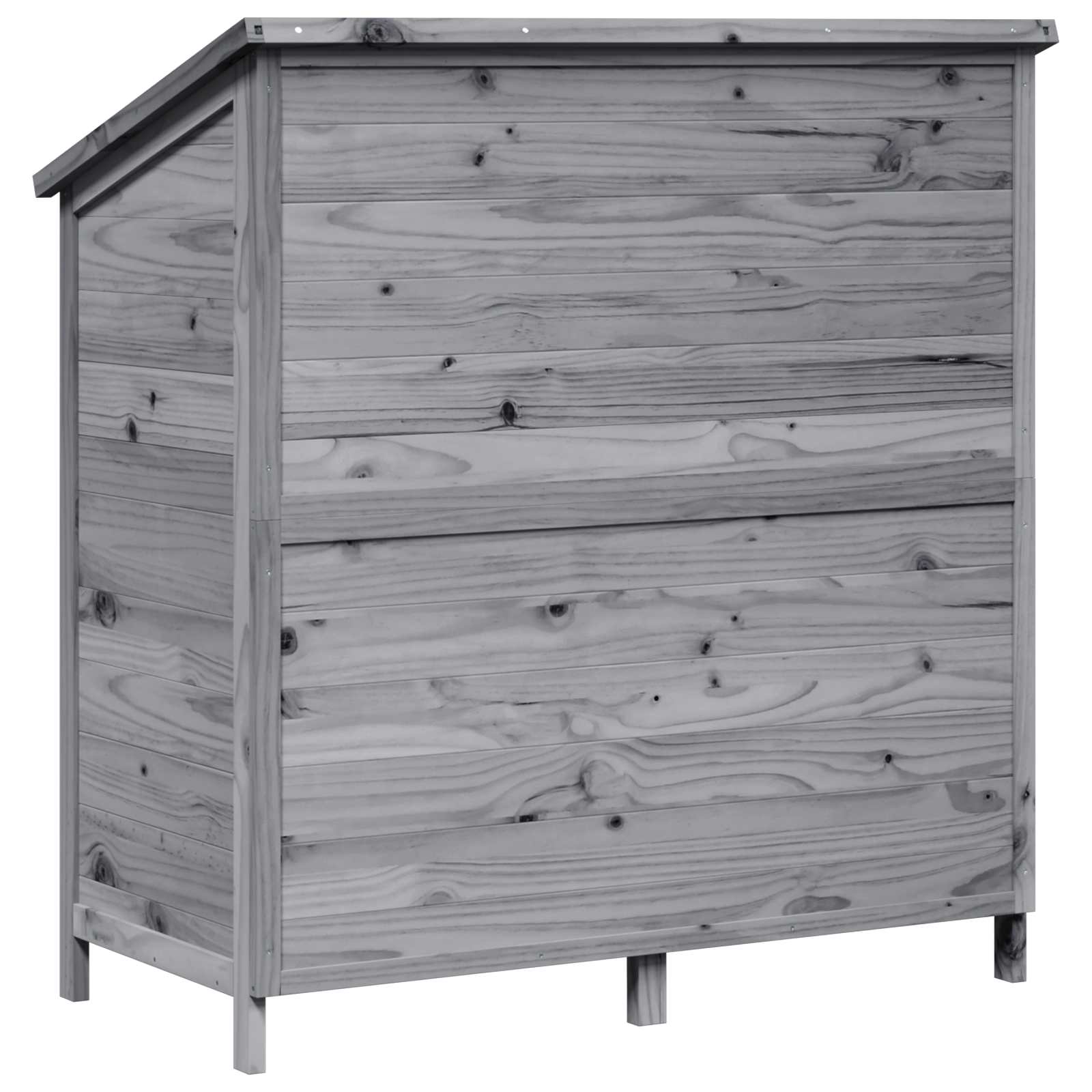 Gartenschuppen Grau 106,5 x 56 x 113,5 cm Massivholz aus Fichte