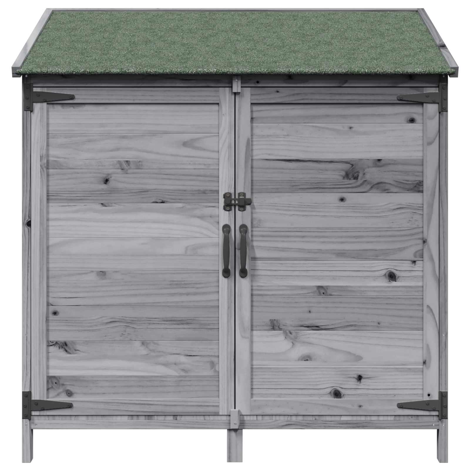 Gartenschuppen Grau 106,5 x 56 x 113,5 cm Massivholz aus Fichte