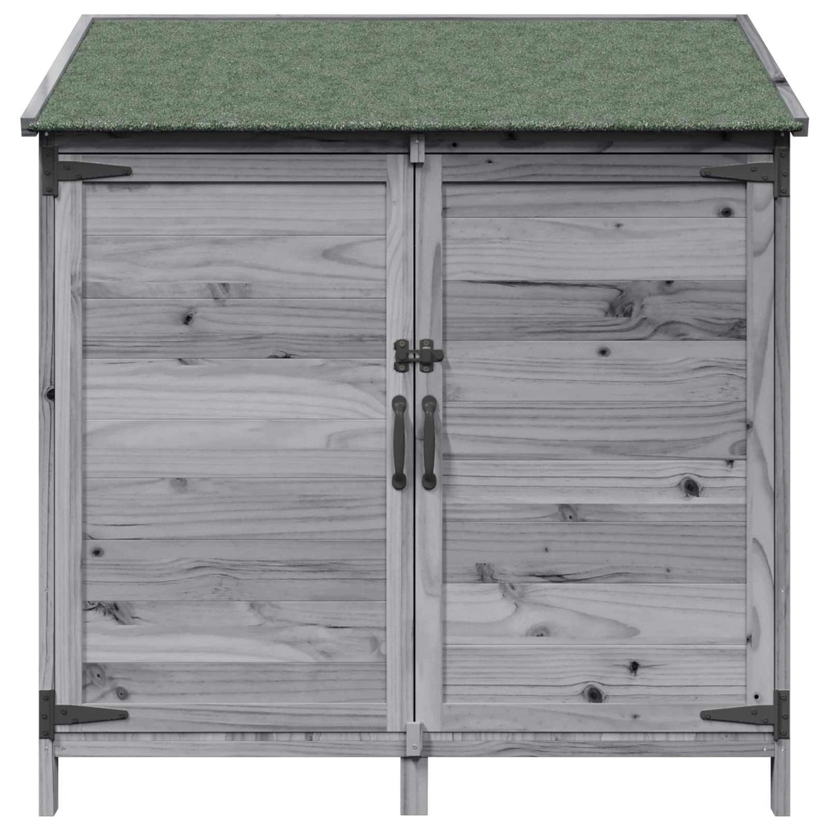 Gartenschuppen Grau 106 x 56 x 113,5 cm Massivholz aus Fichte
