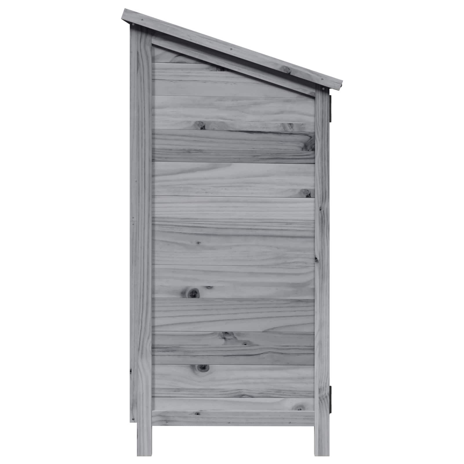 Gartenschuppen Grau 106,5 x 56 x 113,5 cm Massivholz aus Fichte