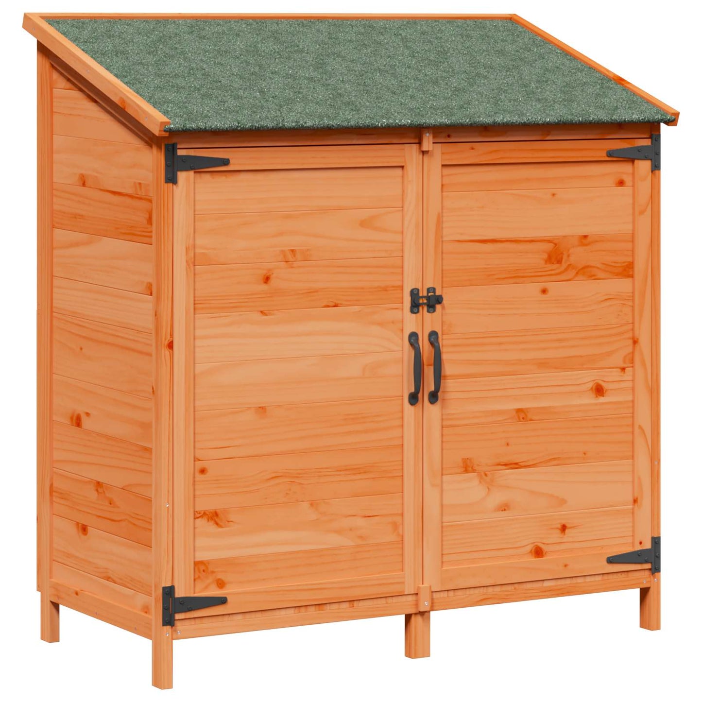 Gartenschuppen mit Dach mit Schloss Braun 106,5 x 56 x 113,5 cm