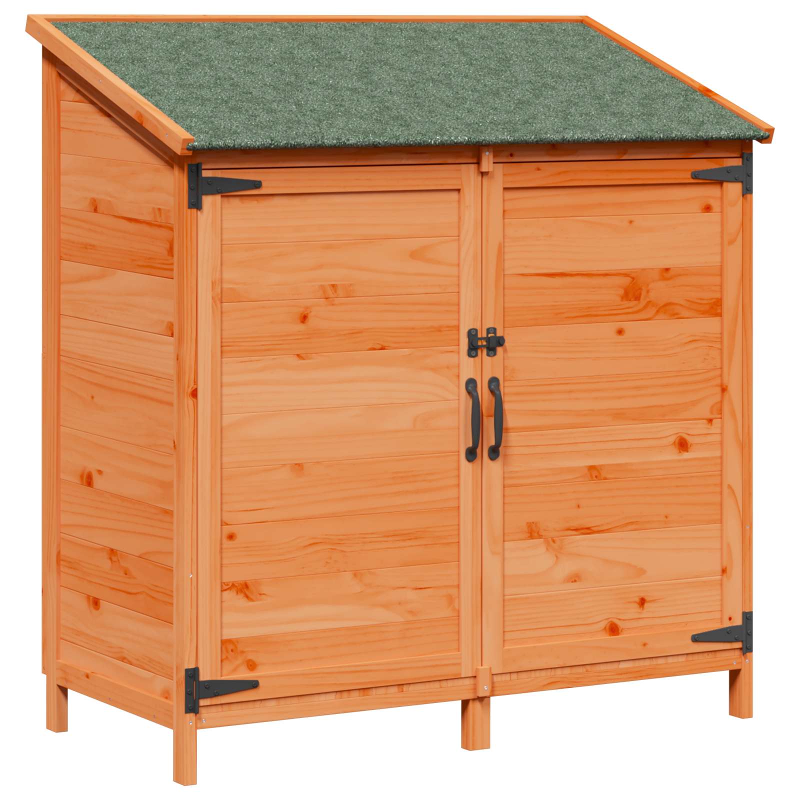 Gartenschuppen mit Dach mit Schloss Braun 106,5 x 56 x 113,5 cm