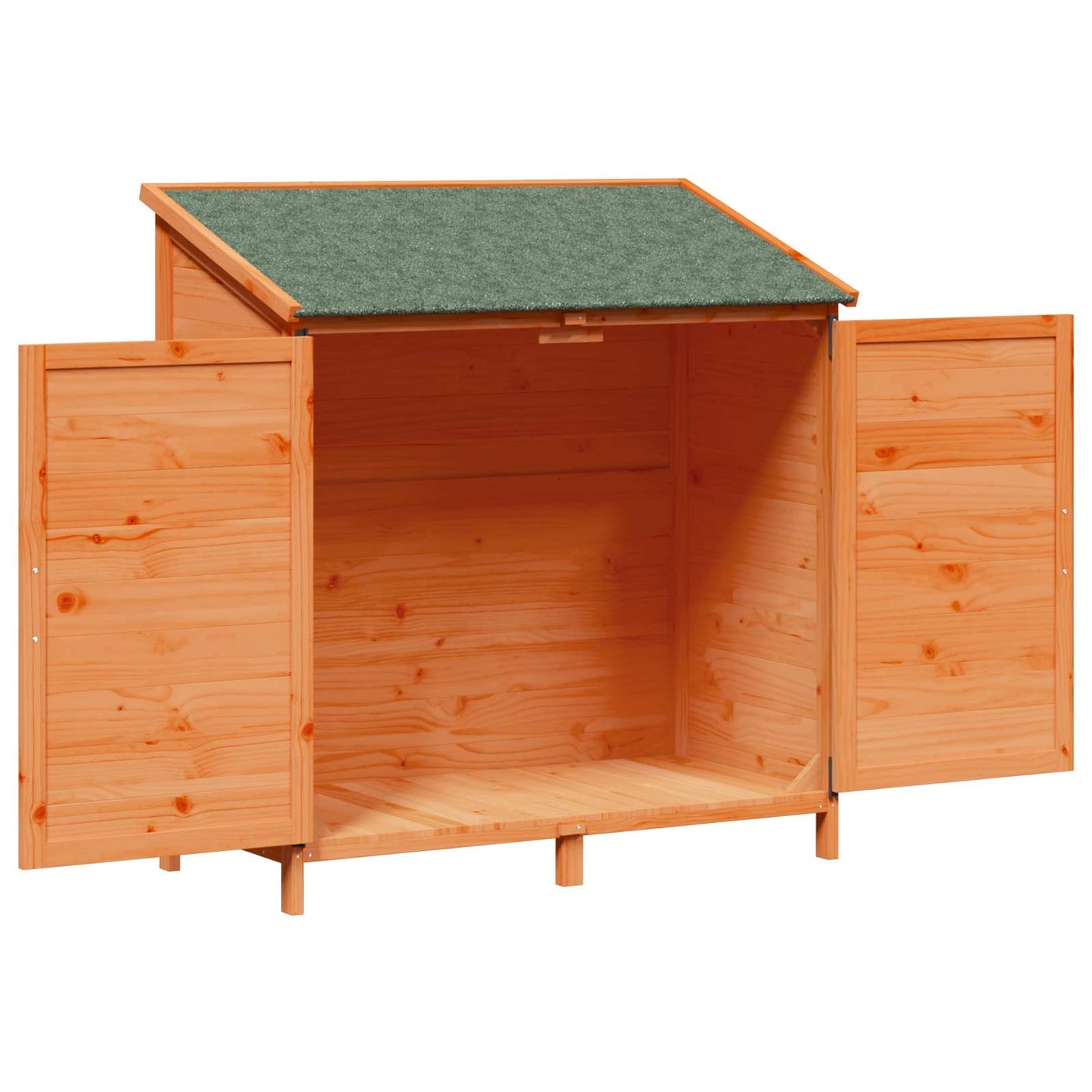 Gartenschuppen mit Dach mit Schloss Braun 106,5 x 56 x 113,5 cm