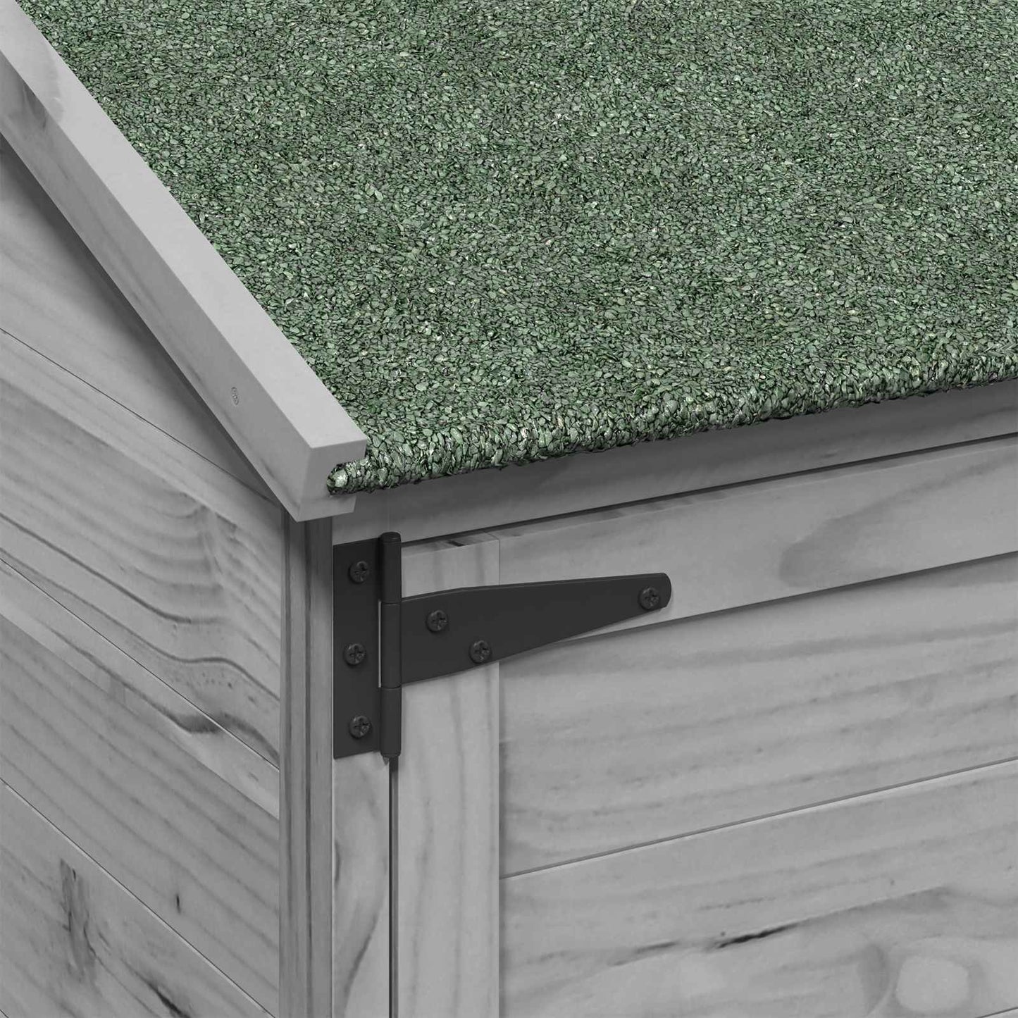 Gartenschuppen Grau 59,5 x 56 x 176,5 cm Massivholz aus Fichte