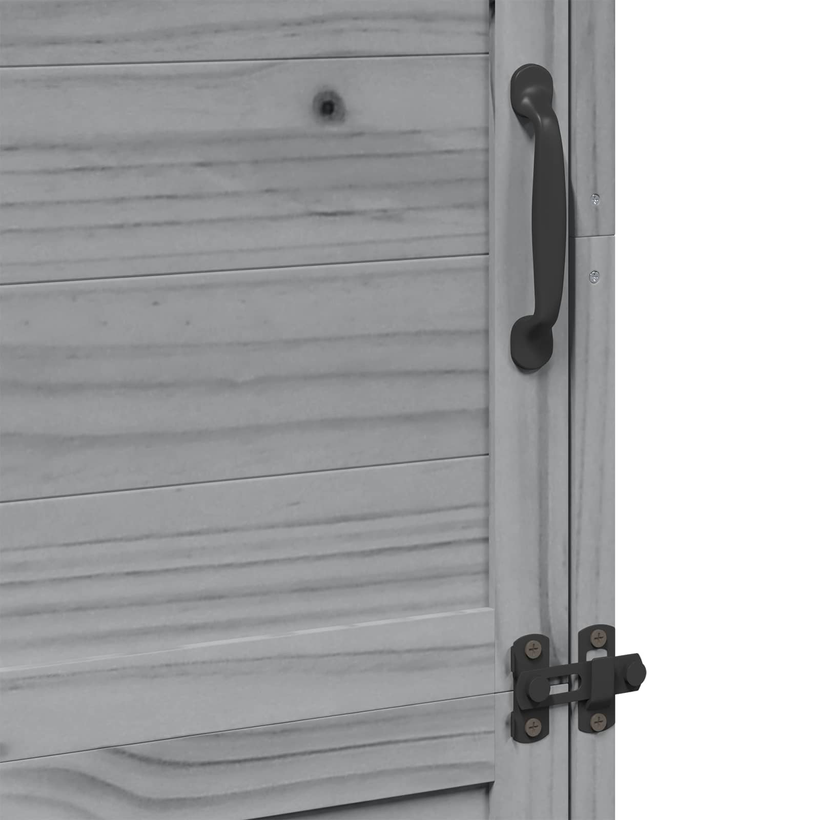 Gartenschuppen Grau 59,5 x 56 x 176,5 cm Massivholz aus Fichte