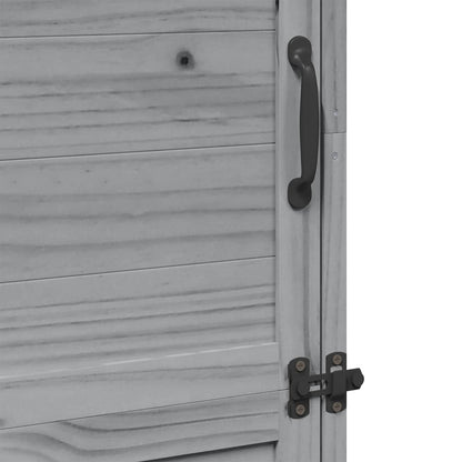 Gartenschuppen Grau 59,5 x 56 x 176,5 cm Massivholz aus Fichte