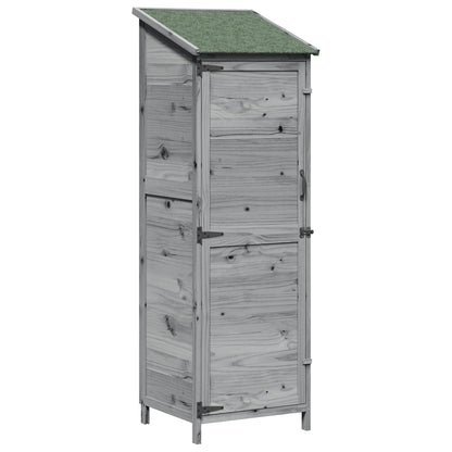 Gartenschuppen Grau 59,5 x 56 x 176,5 cm Massivholz aus Fichte