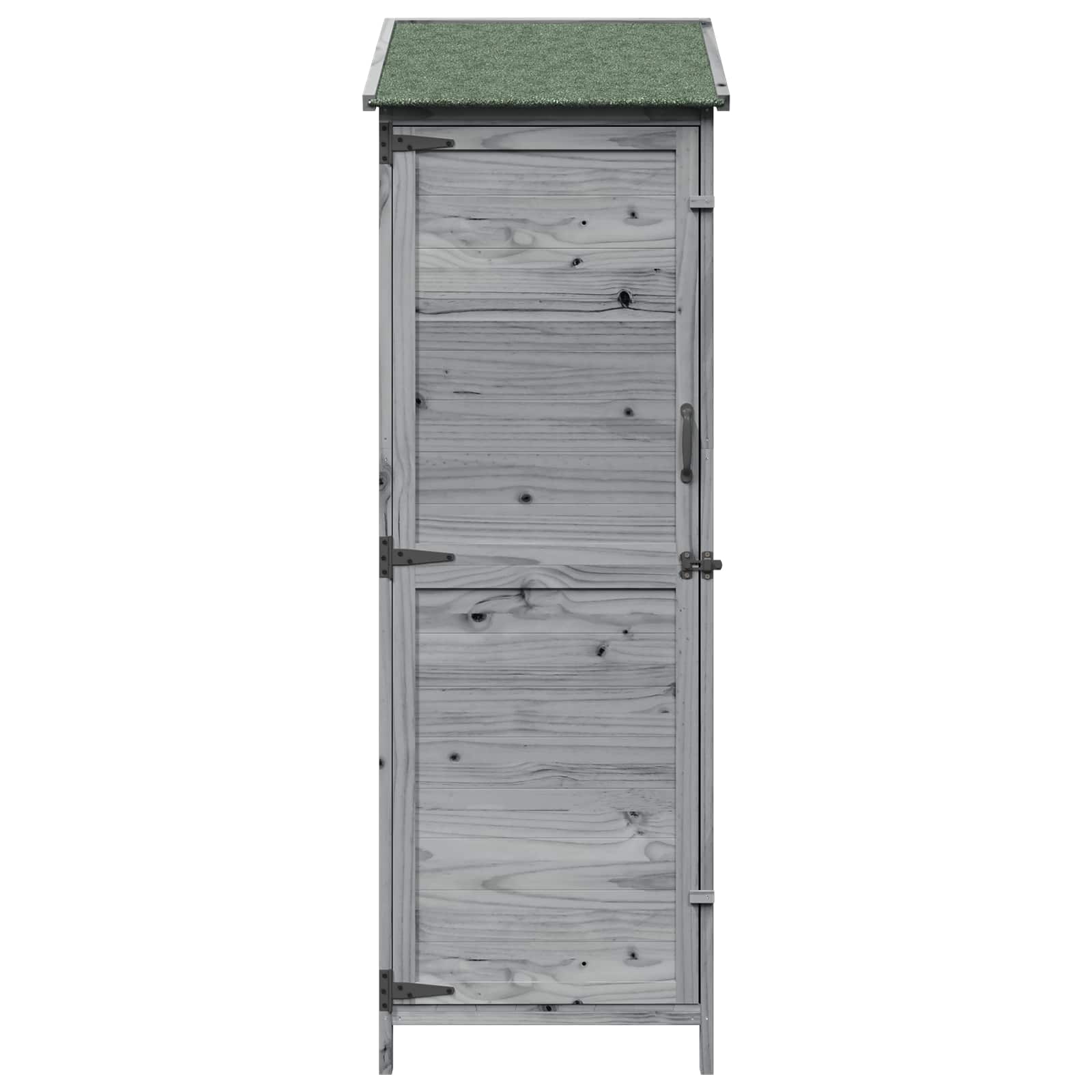 Gartenschuppen Grau 59,5 x 56 x 176,5 cm Massivholz aus Fichte