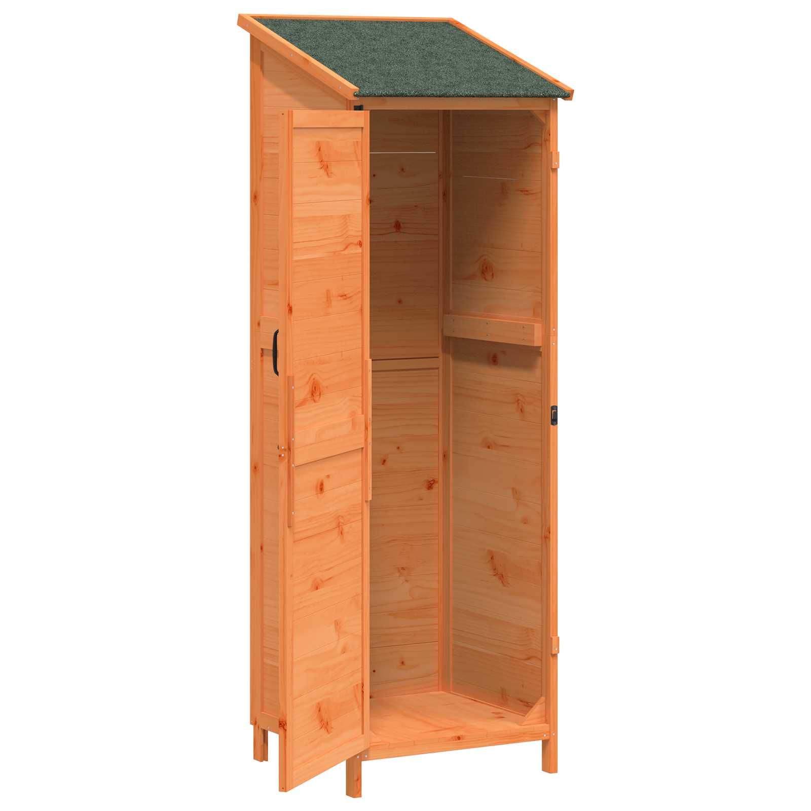 Gartenschuppen Braun 59,5 x 56 x 176,5 cm Massivholz aus Fichte