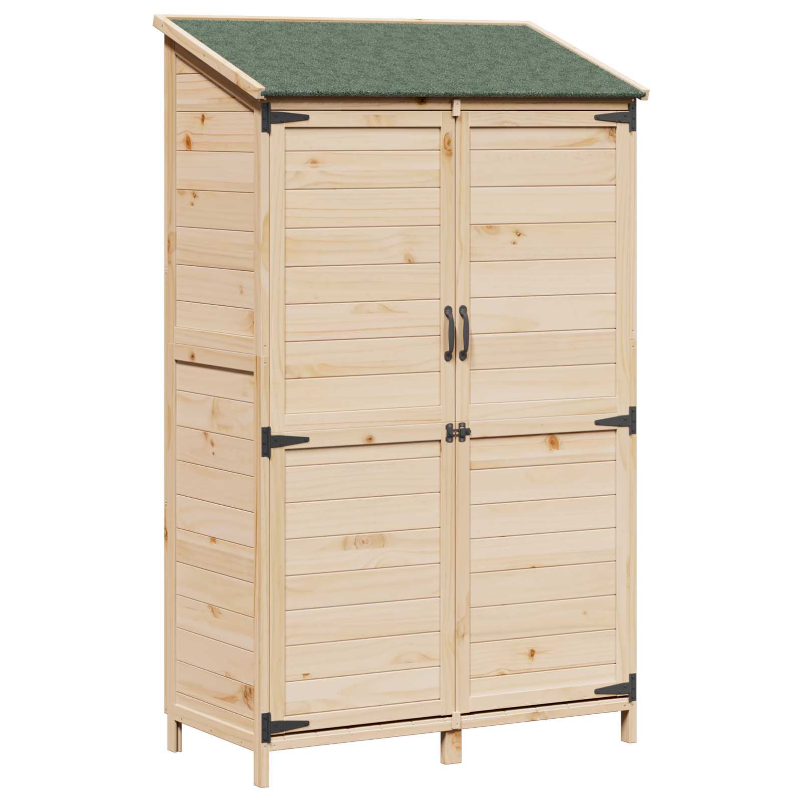 Gartenschuppen Natur 106,5 x 56 x 176 cm Massivholz aus Fichte