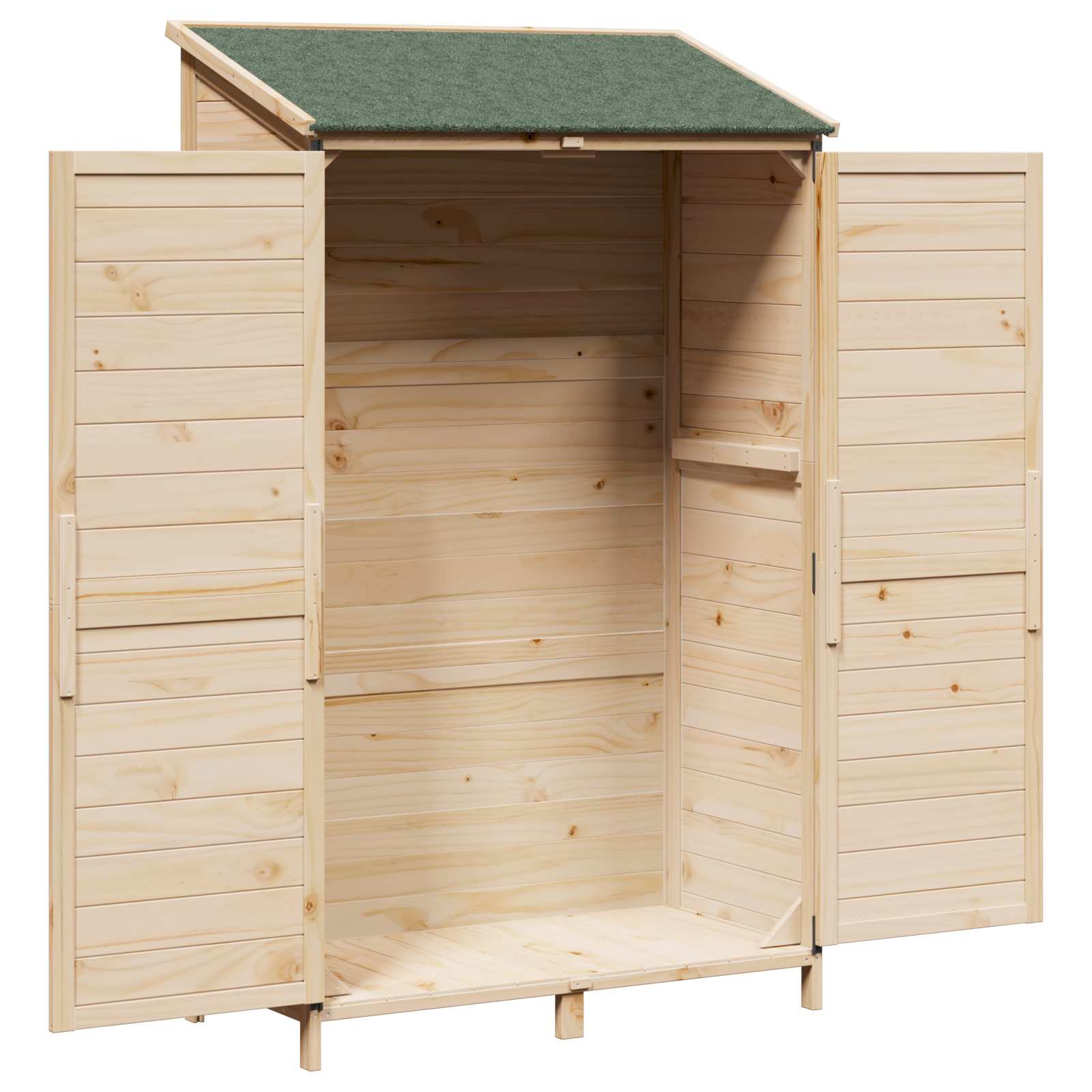Gartenschuppen Natur 106,5 x 56 x 176 cm Massivholz aus Fichte