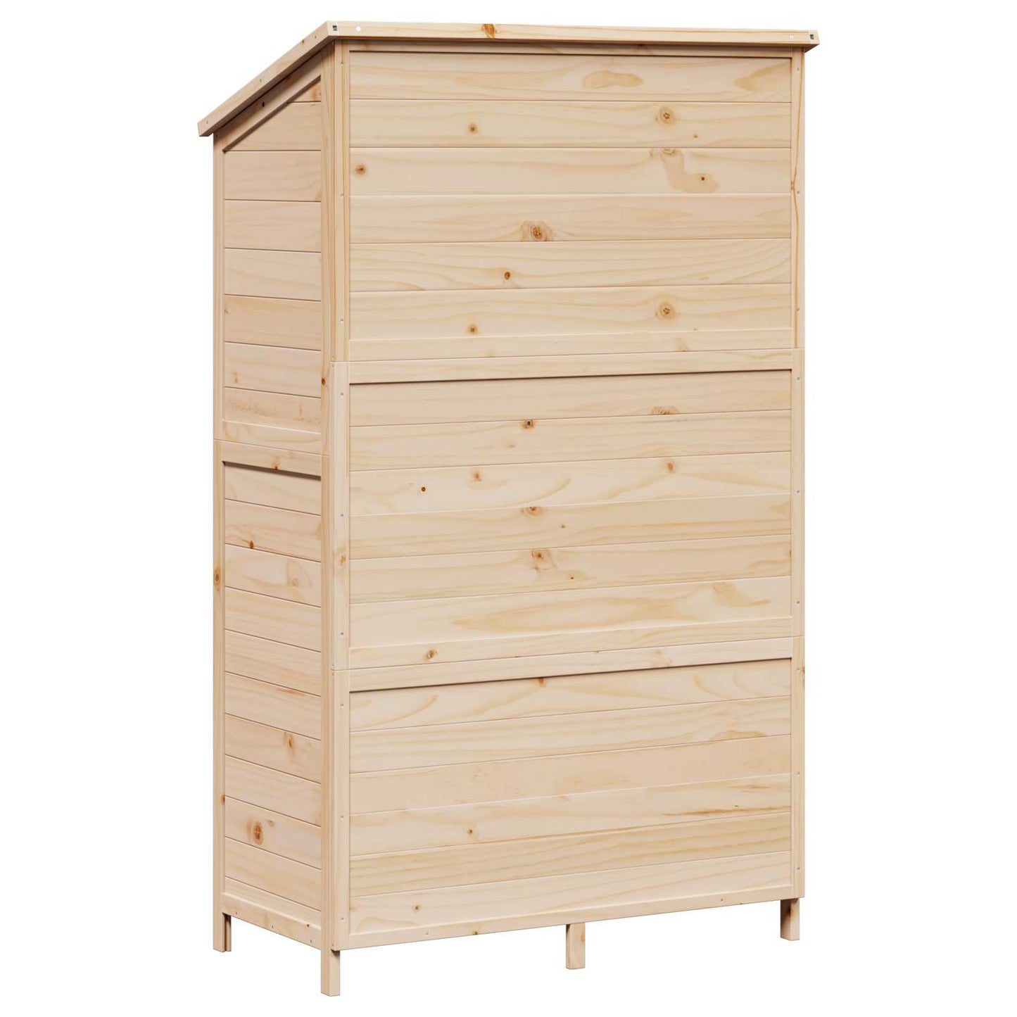 Gartenschuppen Natur 106,5 x 56 x 176 cm Massivholz aus Fichte