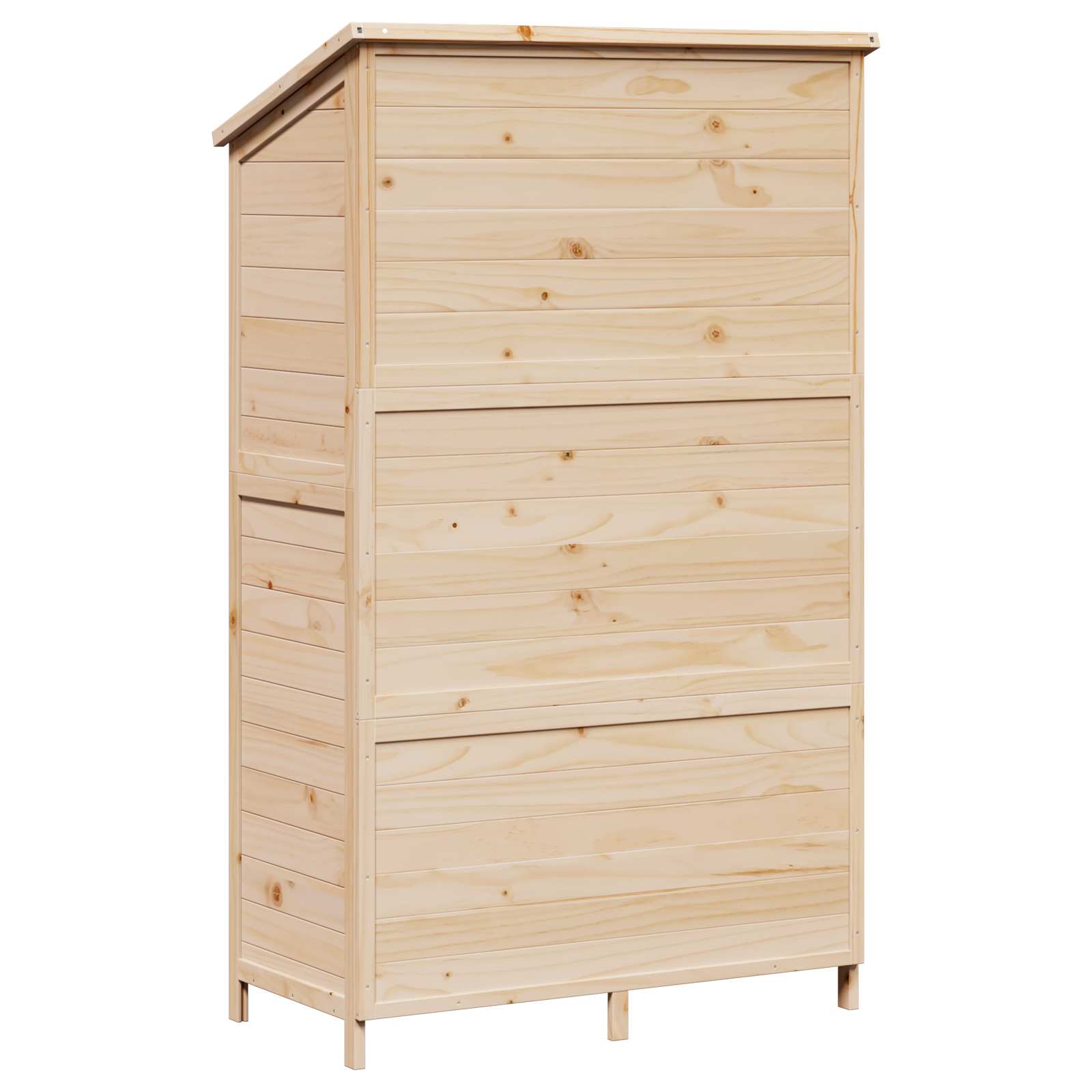 Gartenschuppen Natur 106,5 x 56 x 176 cm Massivholz aus Fichte