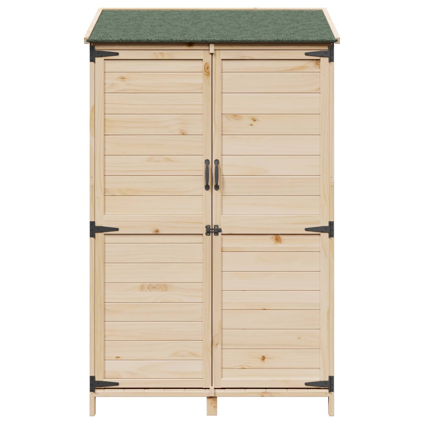 Gartenschuppen Natur 106,5 x 56 x 176 cm Massivholz aus Fichte