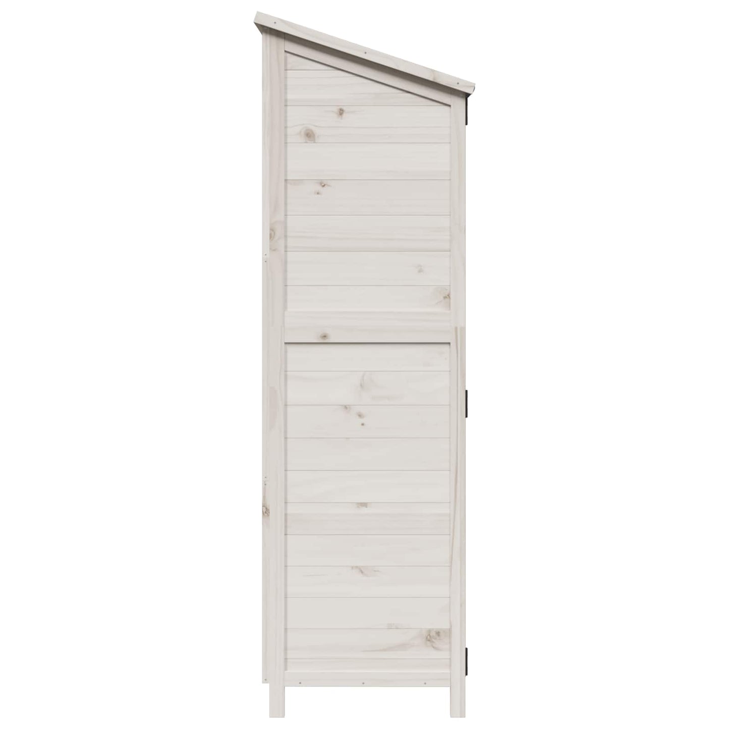 Gartenschuppen Weiß 106,5 x 56 x 176 cm Massivholz aus Fichte