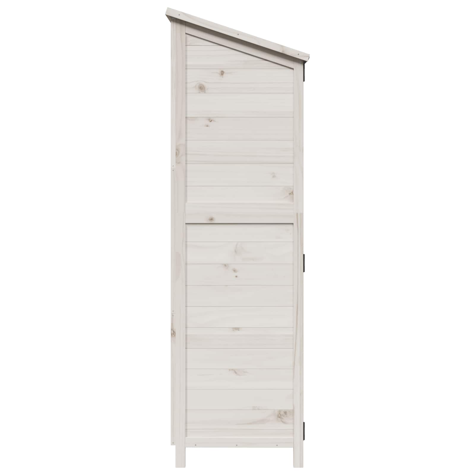 Gartenschuppen Weiß 106,5 x 56 x 176 cm Massivholz aus Fichte