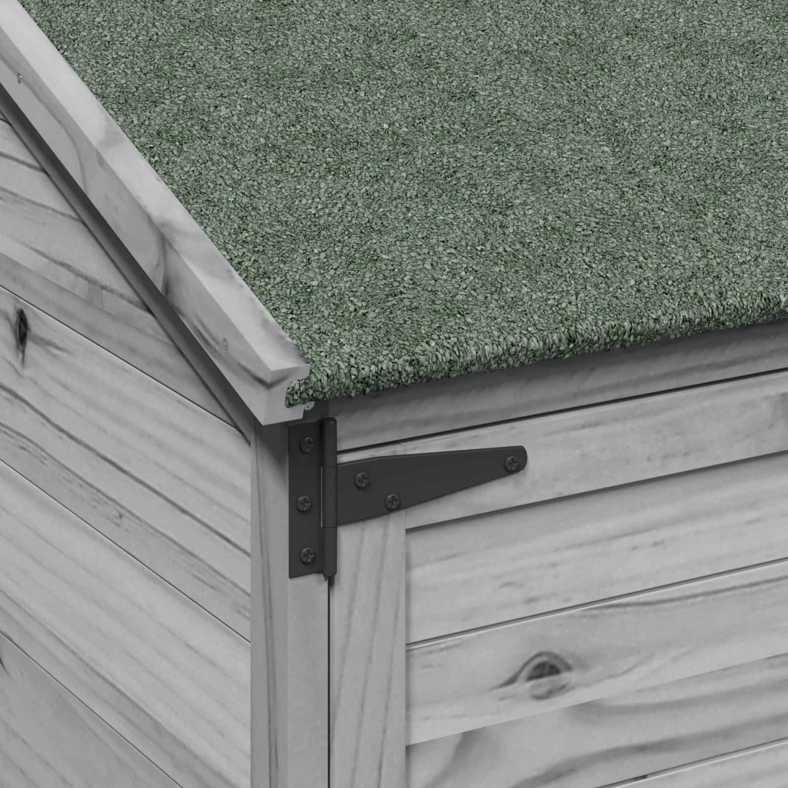 Gartenschuppen Grau 106,5 x 56 x 176 cm Massivholz aus Fichte