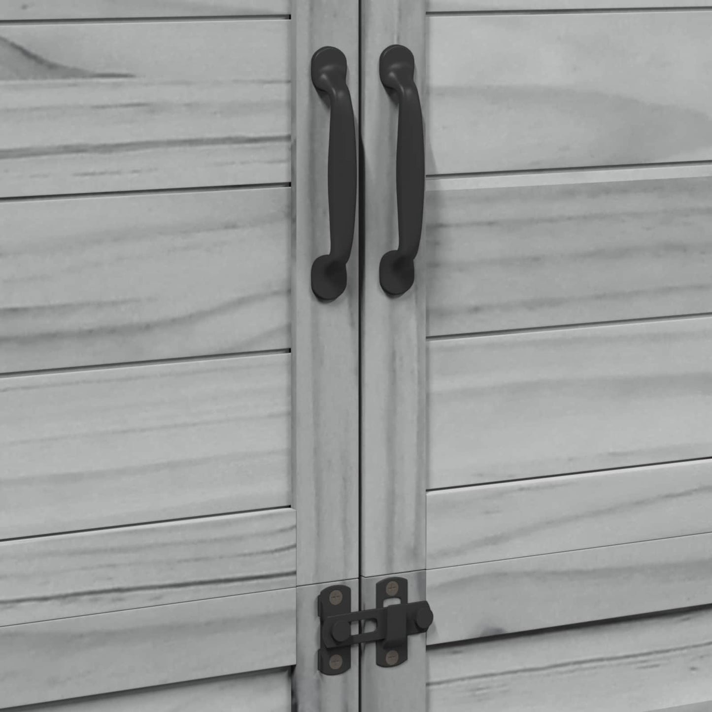 Gartenschuppen Grau 106,5 x 56 x 176 cm Massivholz aus Fichte