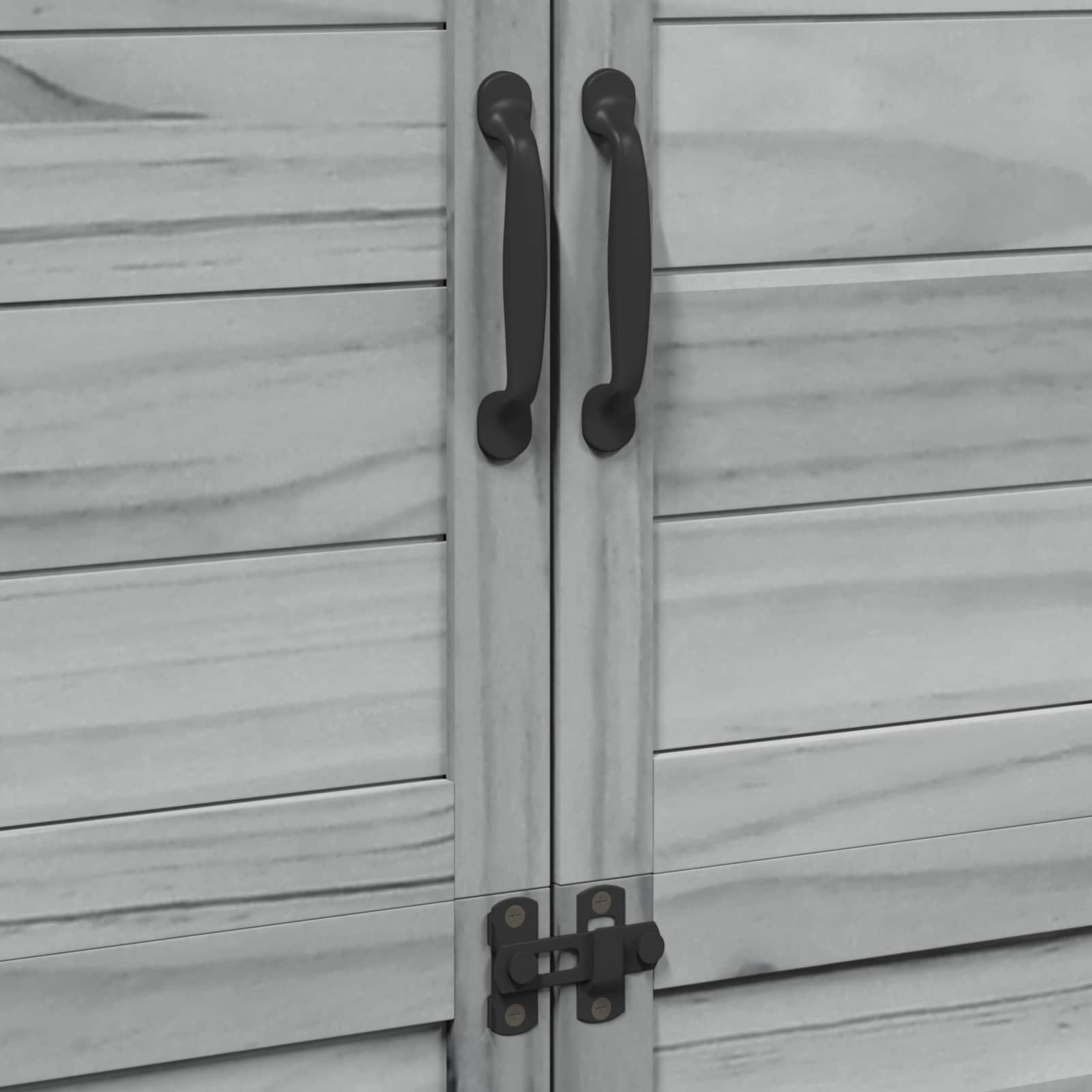 Gartenschuppen Grau 106,5 x 56 x 176 cm Massivholz aus Fichte