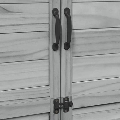 Gartenschuppen Grau 106 x 56 x 176,5 cm Massivholz aus Fichte