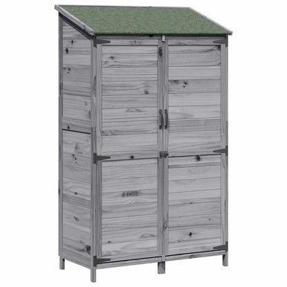 Gartenschuppen Grau 106 x 56 x 176,5 cm Massivholz aus Fichte