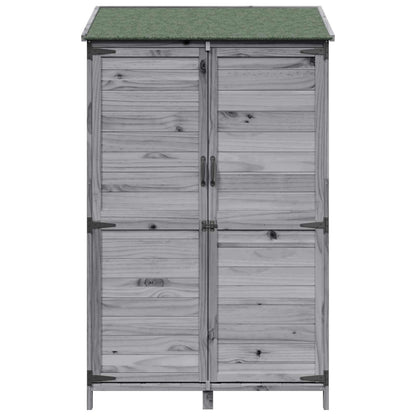 Gartenschuppen Grau 106 x 56 x 176,5 cm Massivholz aus Fichte