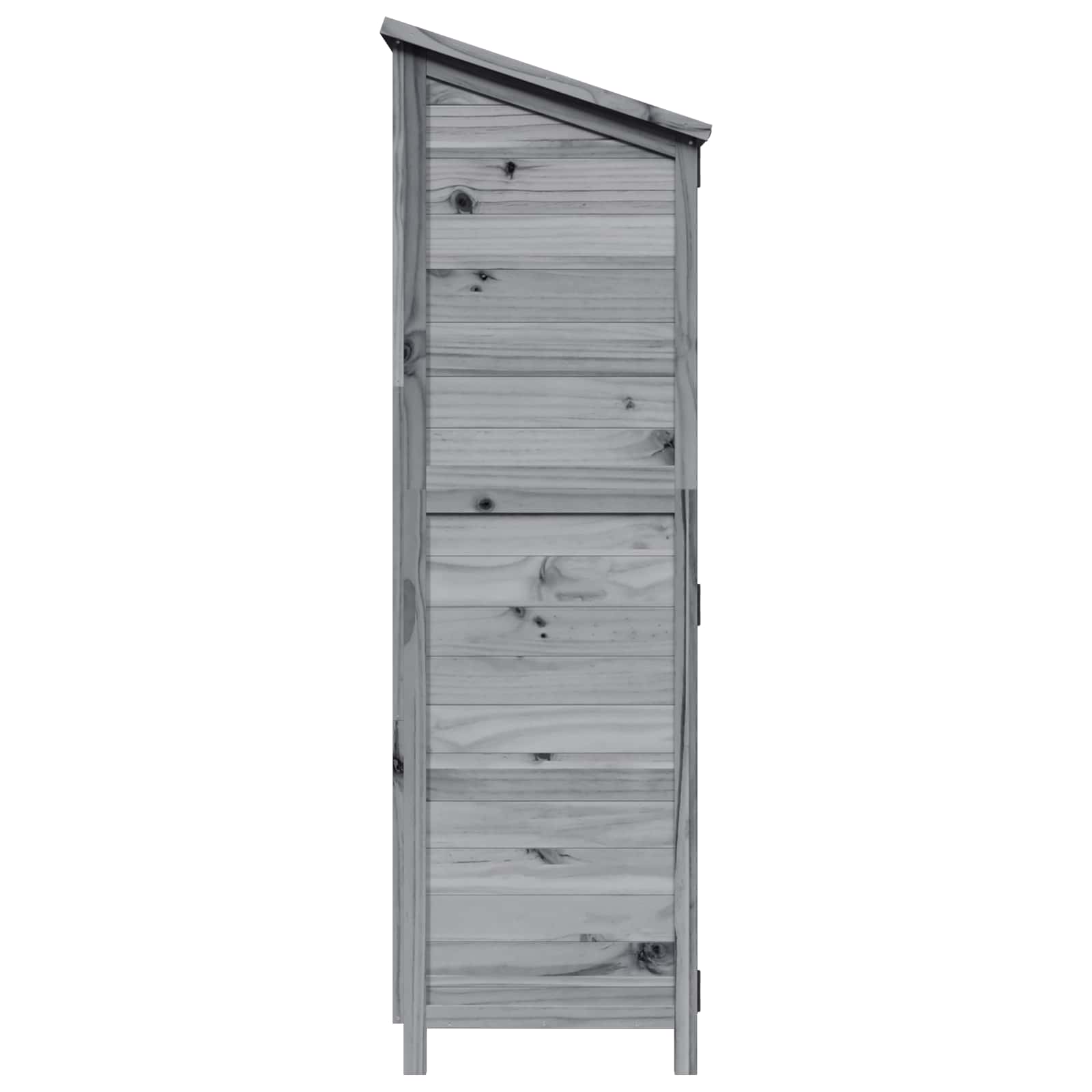 Gartenschuppen Grau 106,5 x 56 x 176 cm Massivholz aus Fichte