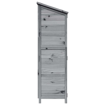 Gartenschuppen Grau 106 x 56 x 176,5 cm Massivholz aus Fichte