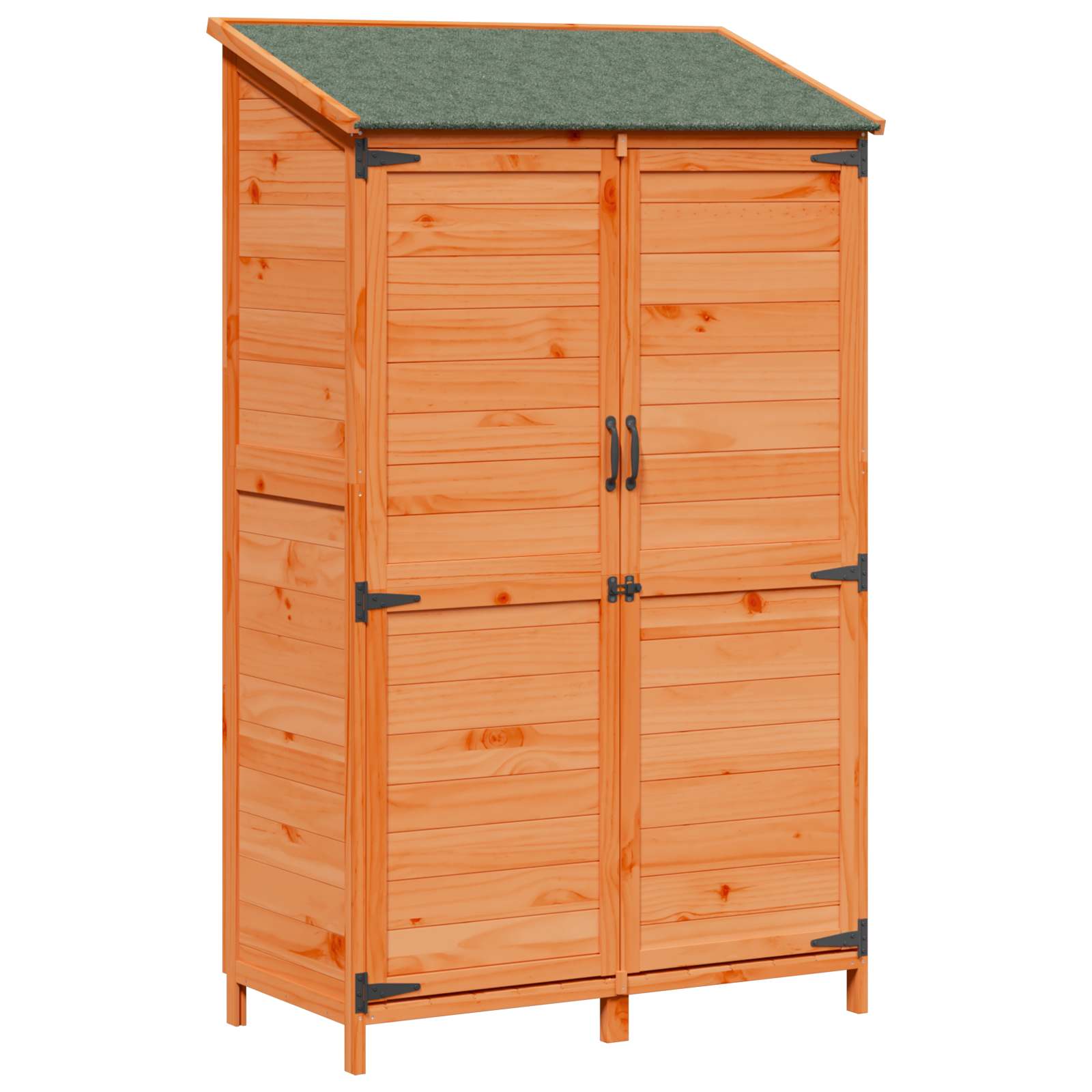 Gartenschuppen Braun 106,5 x 56 x 176 cm Massivholz aus Fichte