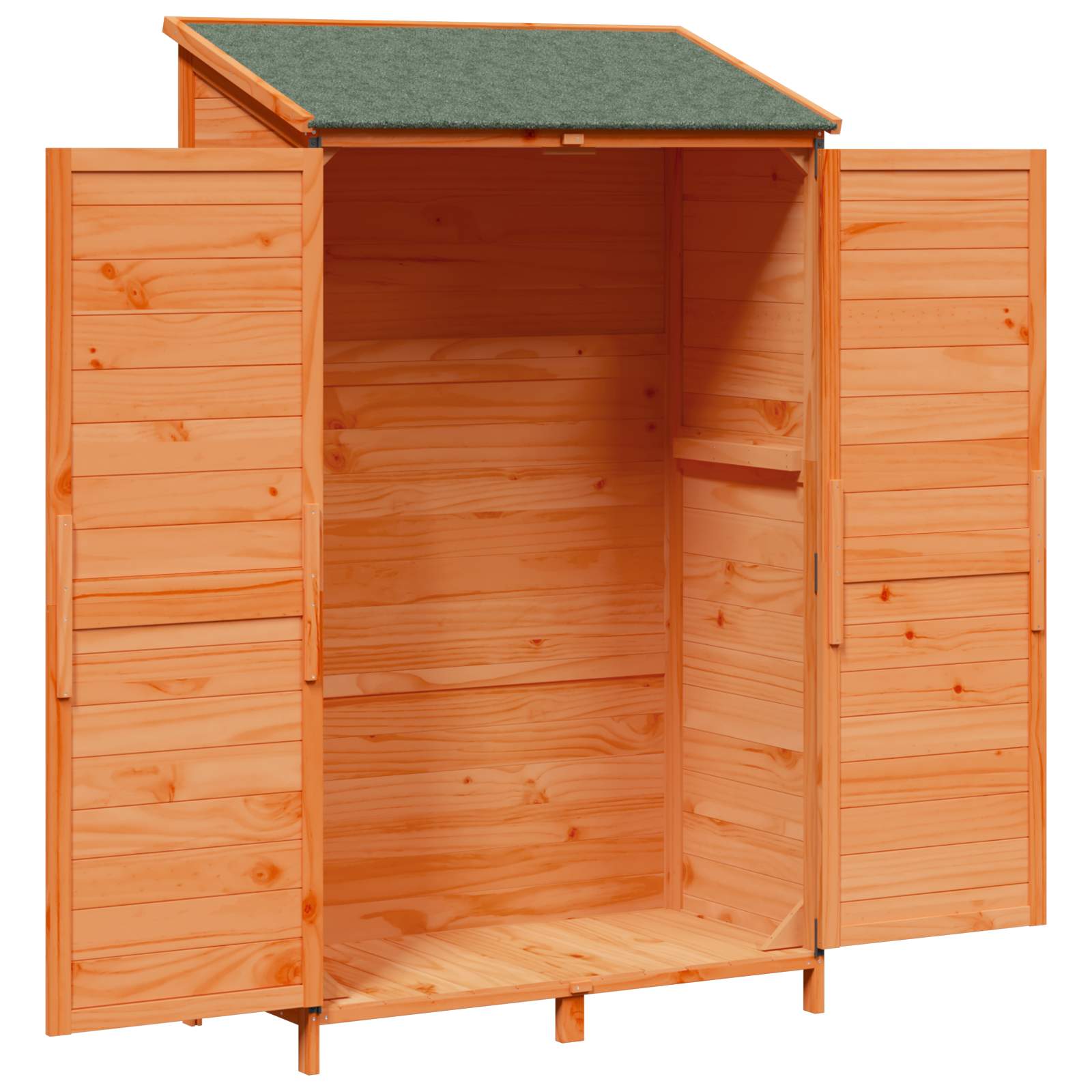 Gartenschuppen Braun 106,5 x 56 x 176 cm Massivholz aus Fichte