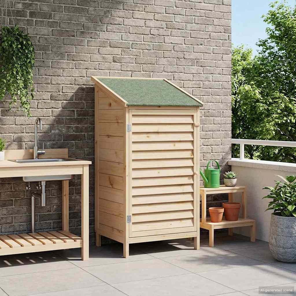Gartenschuppen Natur 59 x 56 x 113,5 cm Massivholz aus Fichte