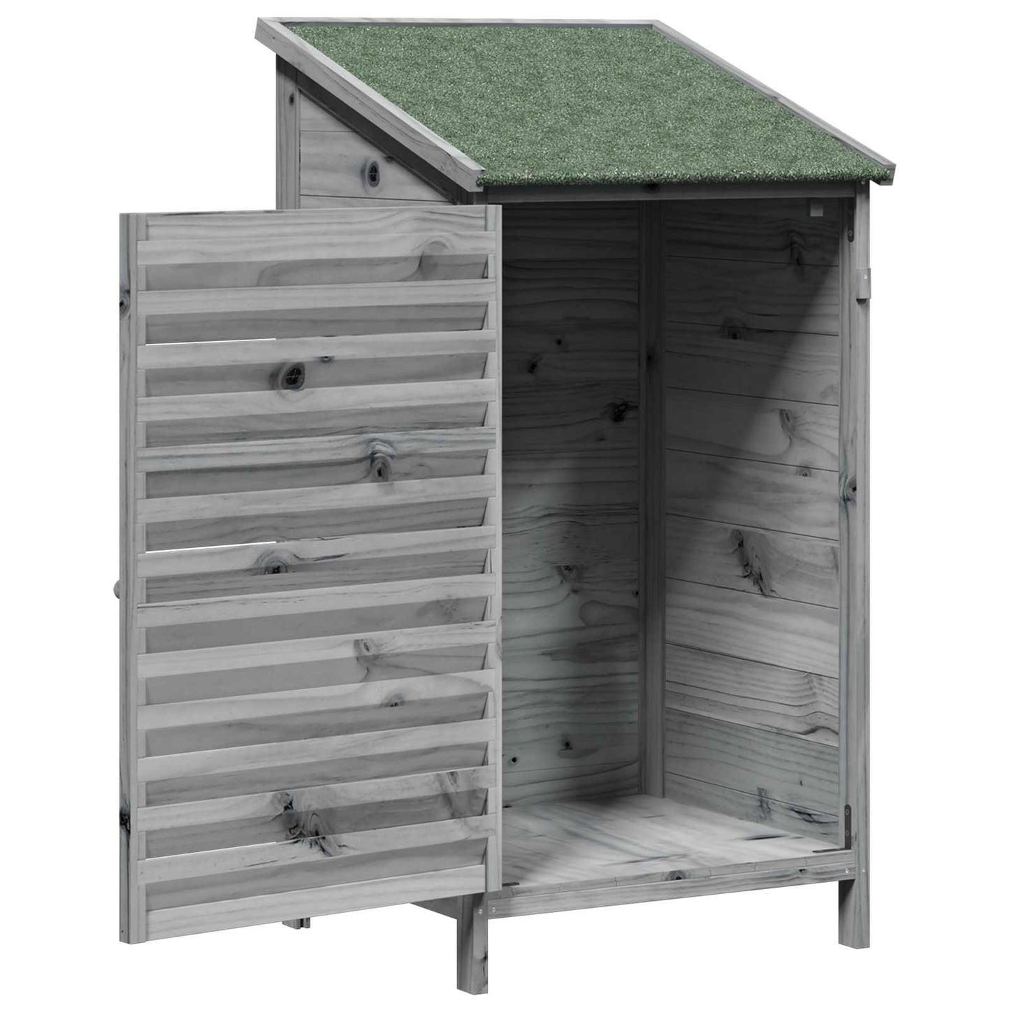 Gartenschuppen Grau 59 x 56 x 113,5 cm Massivholz aus Fichte