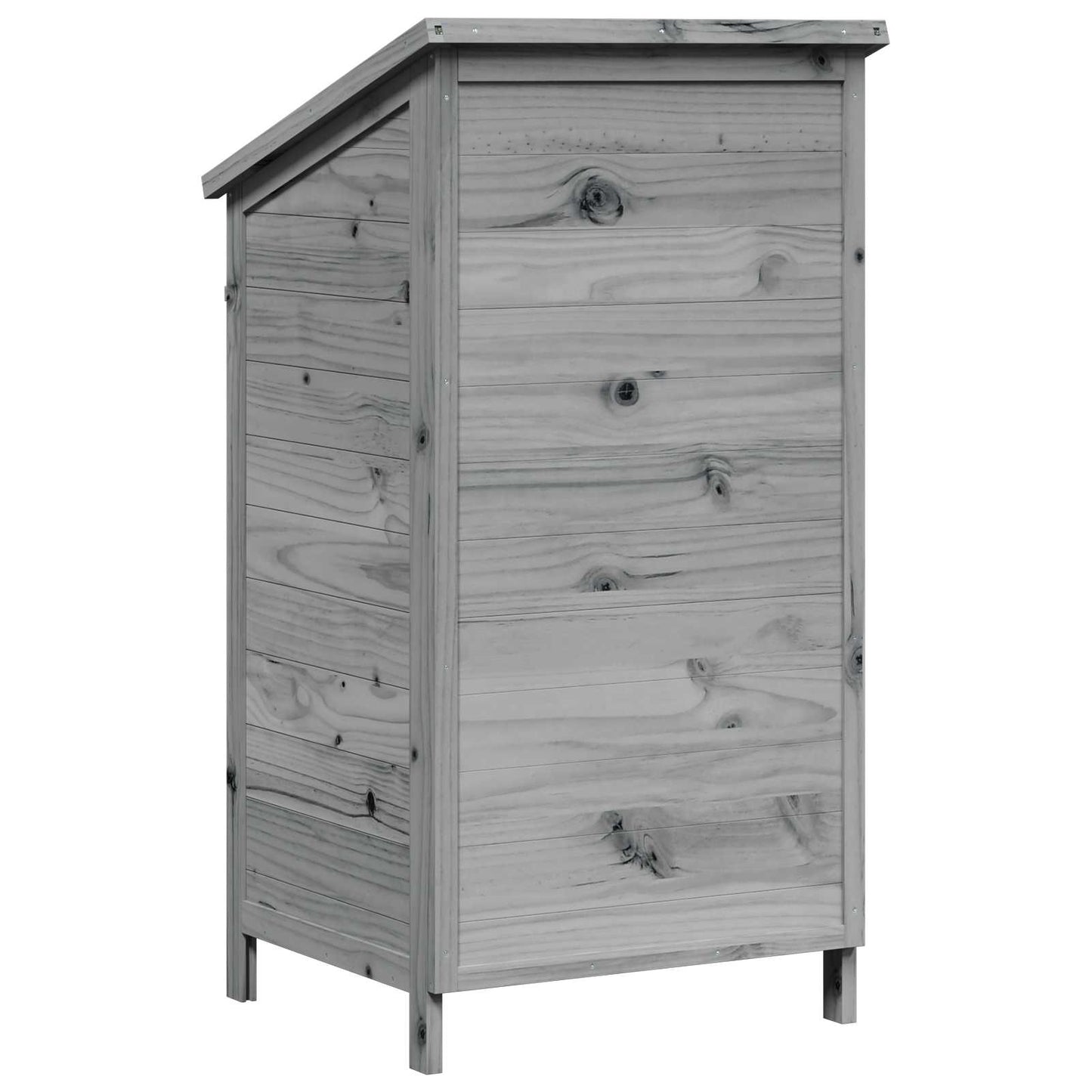 Gartenschuppen Grau 59 x 56 x 113,5 cm Massivholz aus Fichte