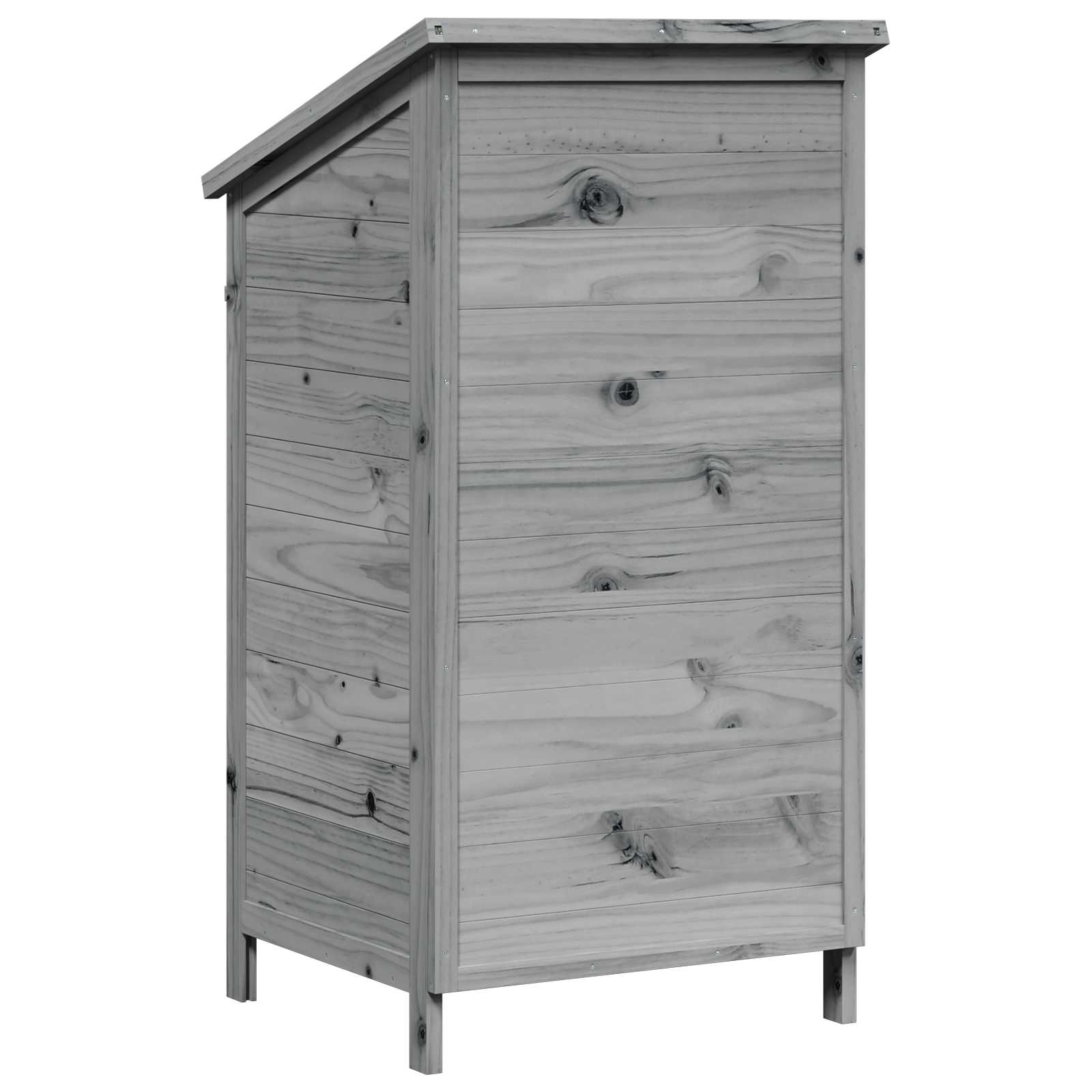Gartenschuppen Grau 59 x 56 x 113,5 cm Massivholz aus Fichte