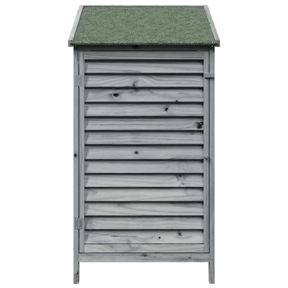 Gartenschuppen Grau 59,5 x 56 x 113,5 cm Massivholz aus Fichte