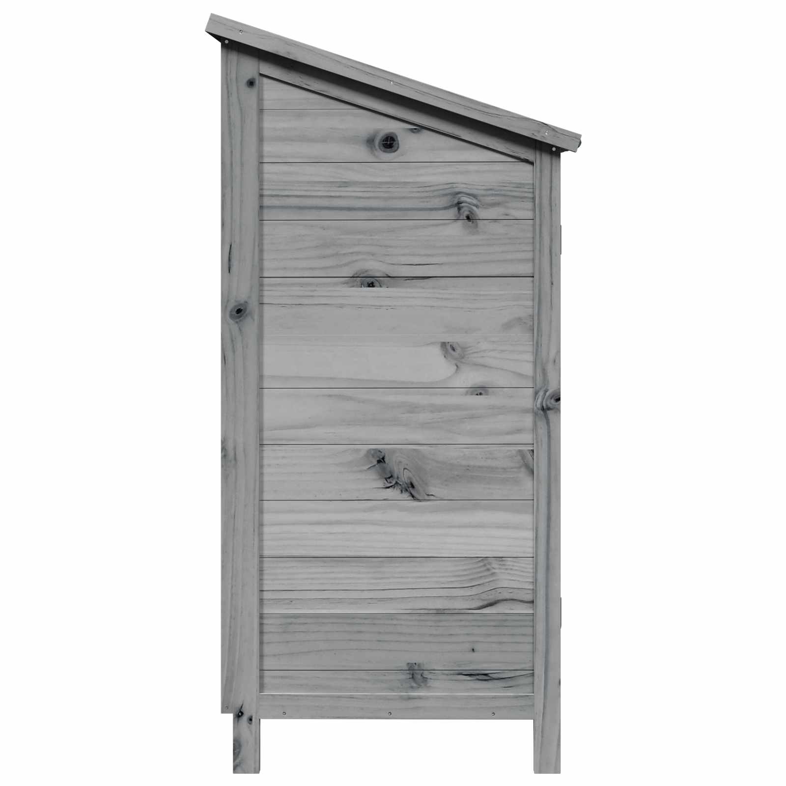Gartenschuppen Grau 59 x 56 x 113,5 cm Massivholz aus Fichte