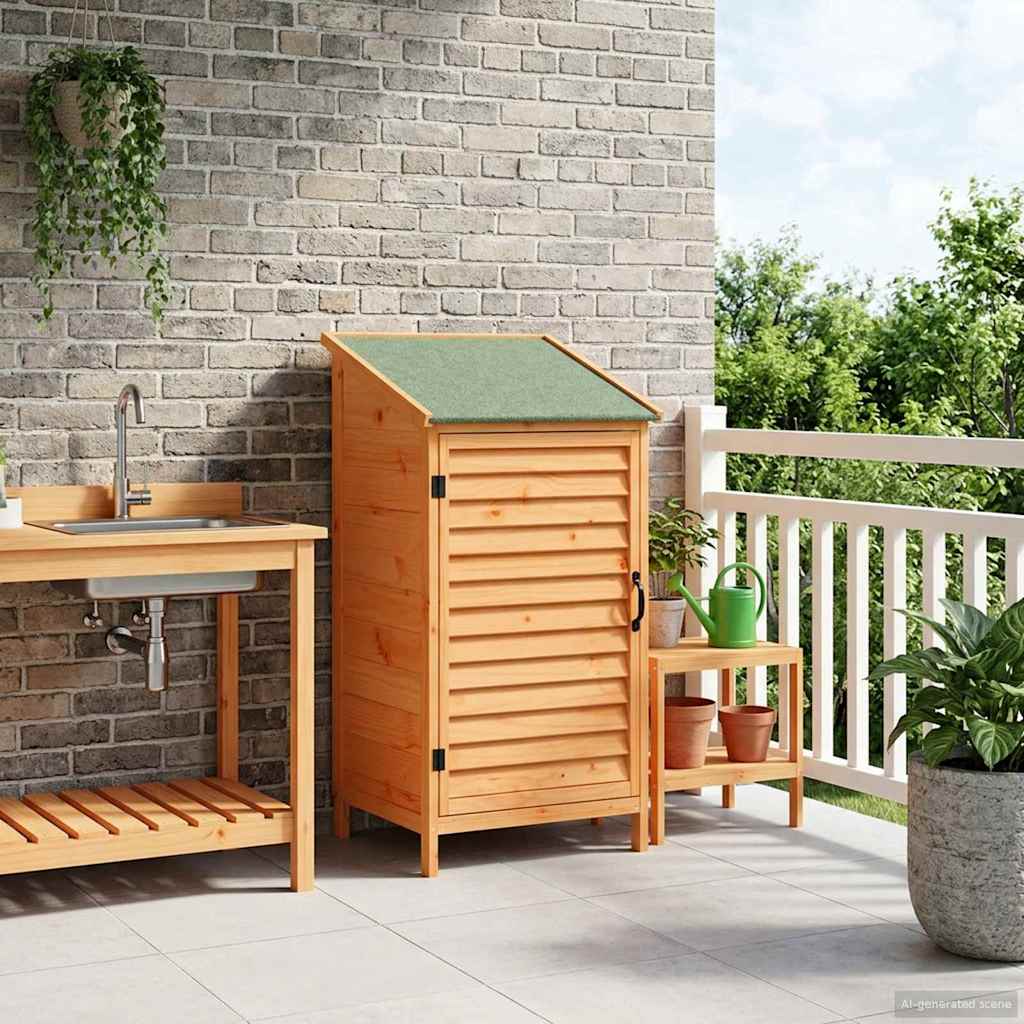 Gartenschuppen Braun 59 x 56 x 113,5 cm Massivholz aus Fichte