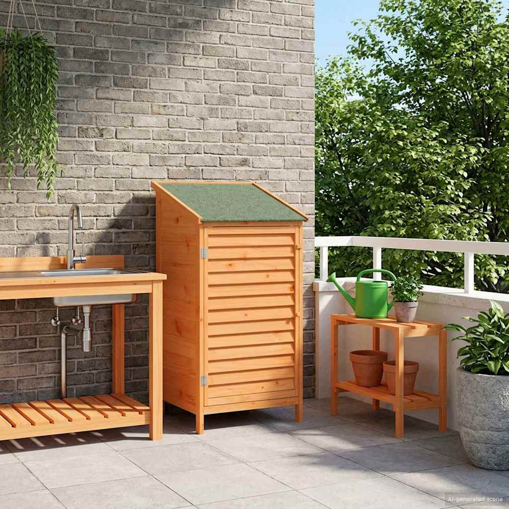 Gartenschuppen Braun 59 x 56 x 113,5 cm Massivholz aus Fichte