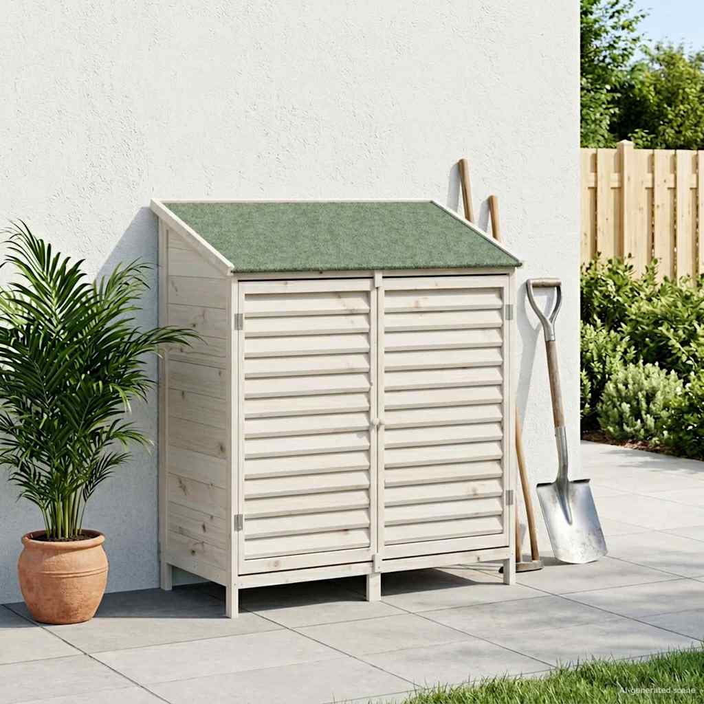 Gartenschuppen Weiß 106 x 56 x 113,5 cm Massivholz aus Fichte