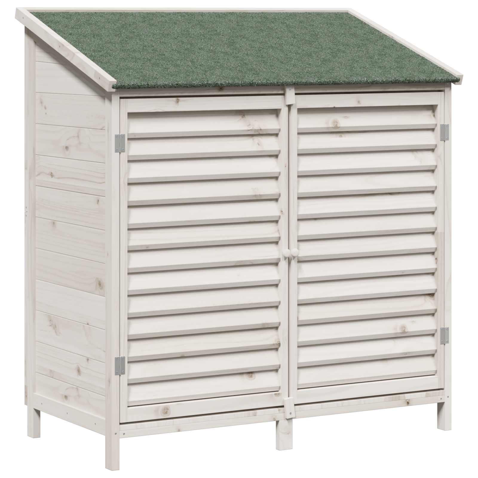 Gartenschuppen Weiß 106 x 56 x 113,5 cm Massivholz aus Fichte