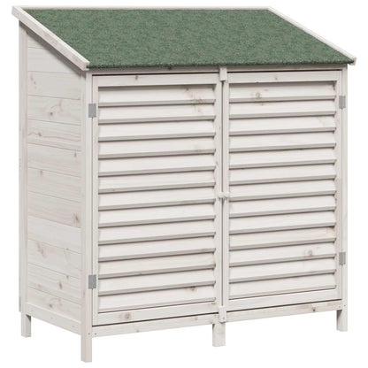Gartenschuppen Weiß 106 x 56 x 113,5 cm Massivholz aus Fichte