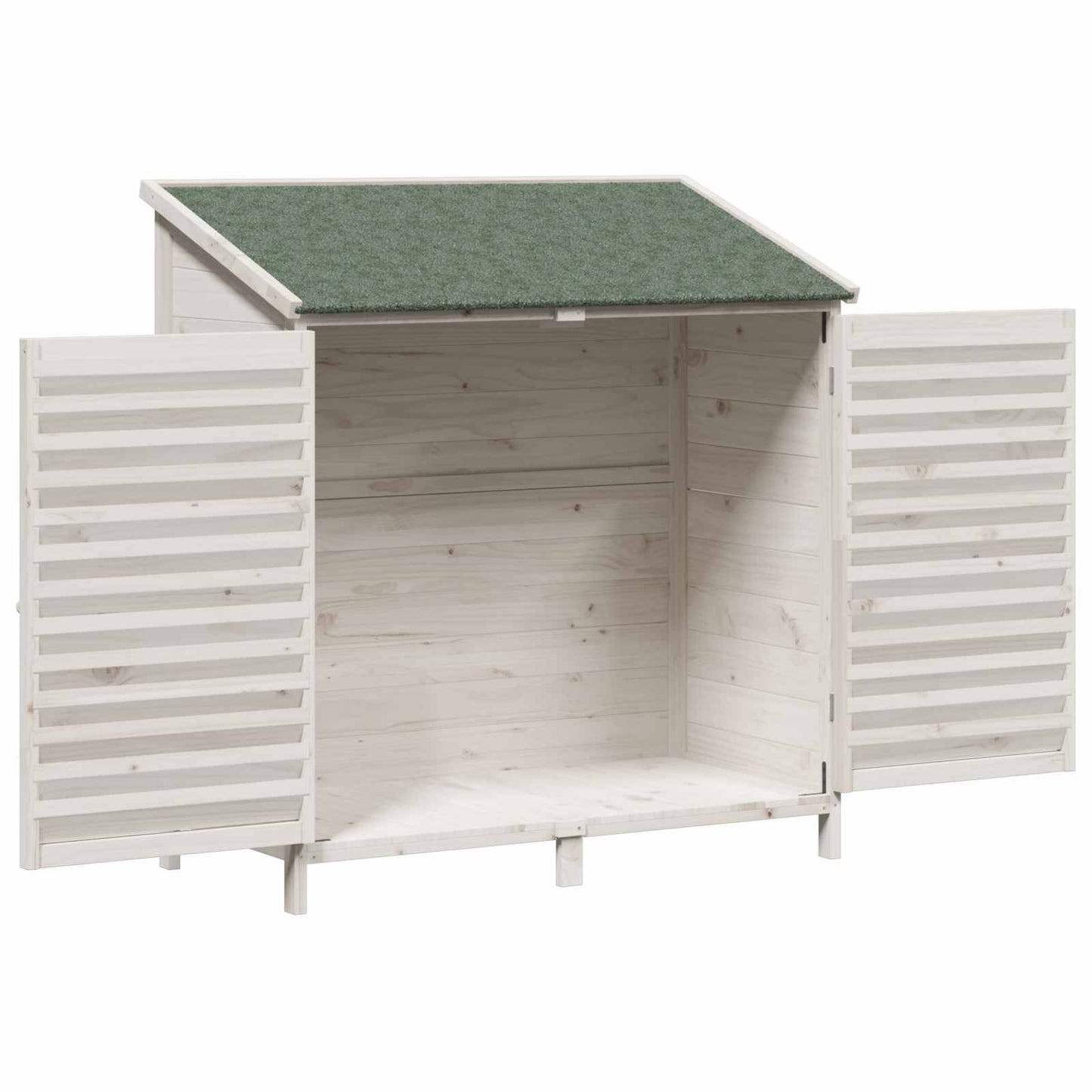 Gartenschuppen Weiß 106 x 56 x 113,5 cm Massivholz aus Fichte
