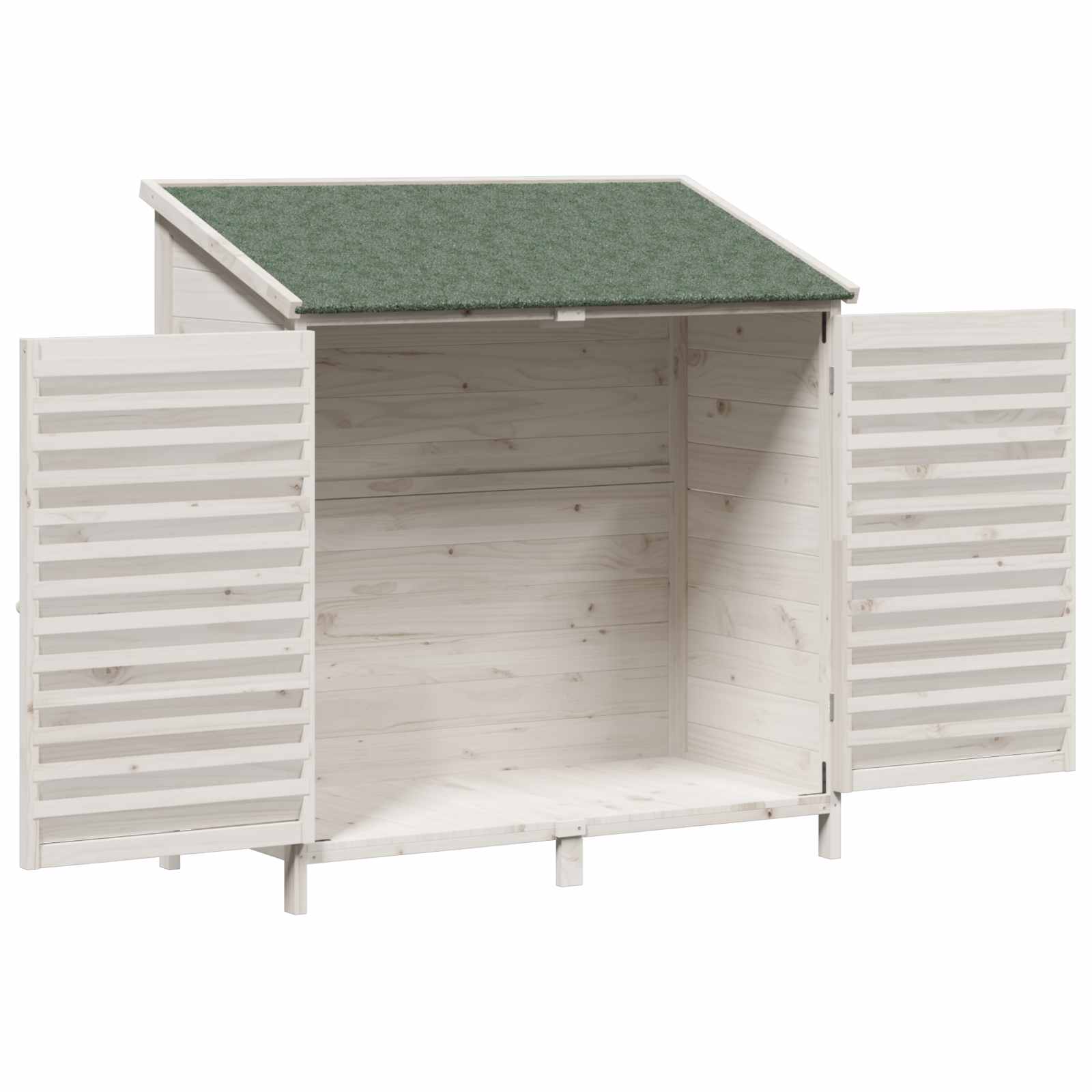 Gartenschuppen Weiß 106 x 56 x 113,5 cm Massivholz aus Fichte