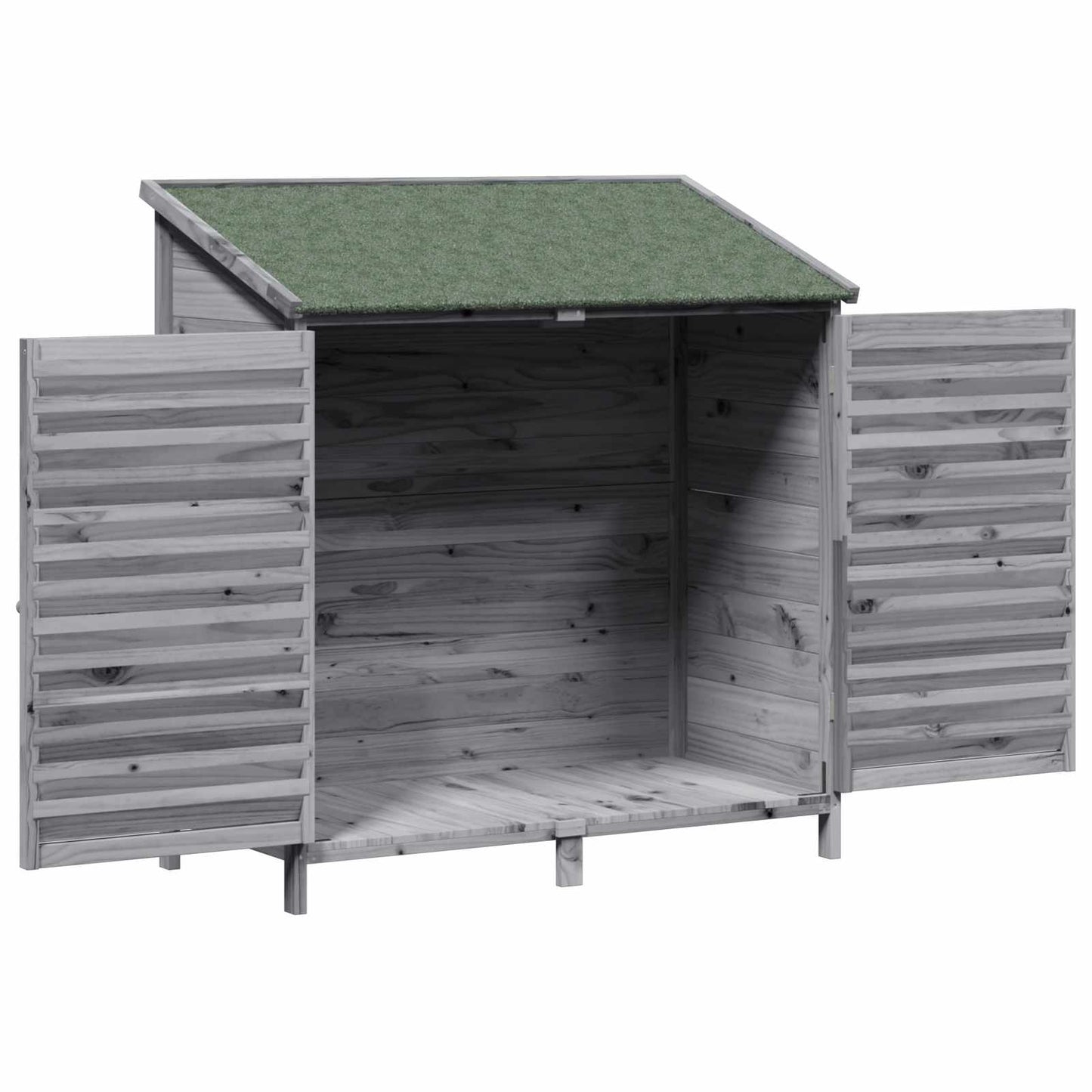 Gartenschuppen Grau 106 x 56 x 113,5 cm Massivholz aus Fichte
