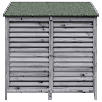 Gartenschuppen Grau 106 x 56 x 113,5 cm Massivholz aus Fichte