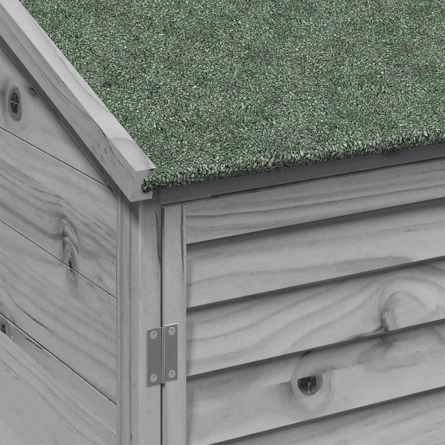 Gartenschuppen Grau 59 x 56 x 176 cm Massivholz aus Fichte