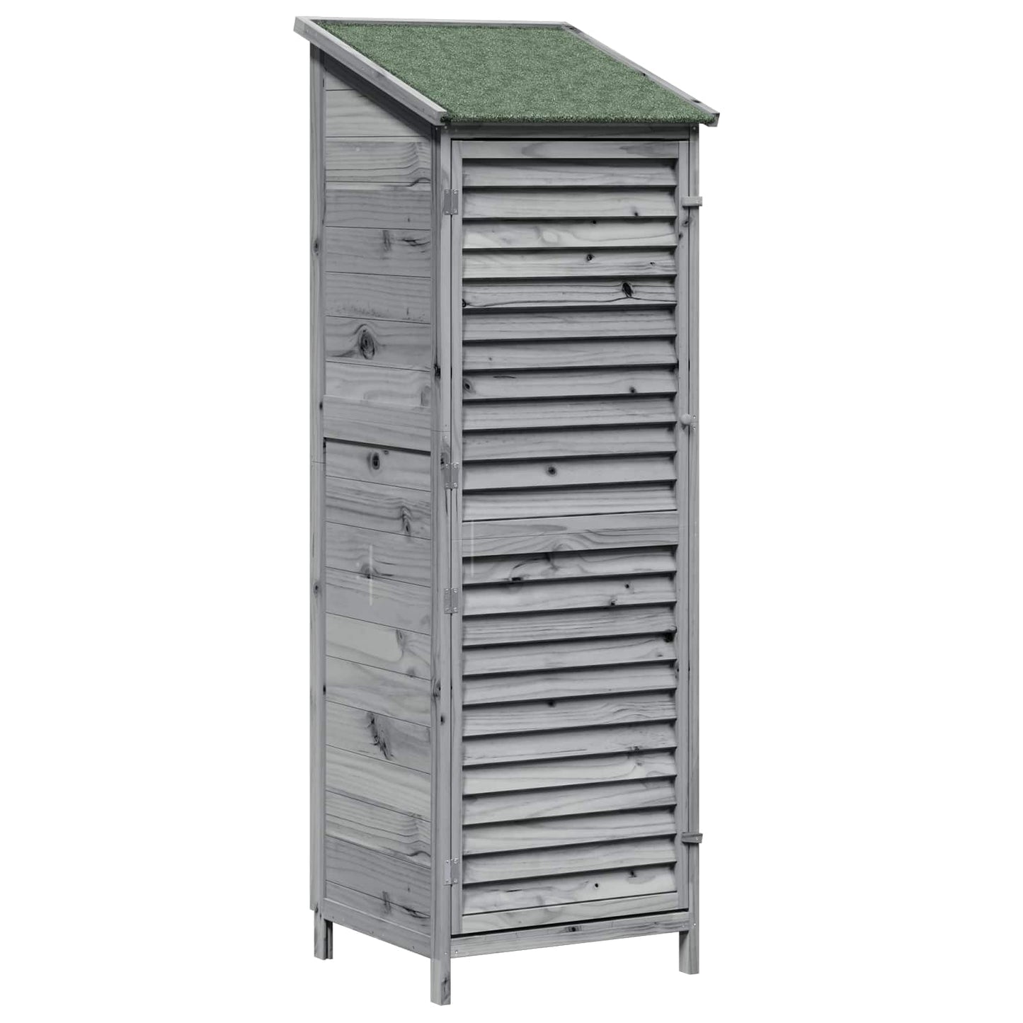 Gartenschuppen Grau 59 x 56 x 176 cm Massivholz aus Fichte